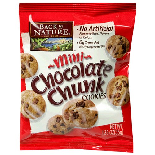 Back to Nature Mini Chocolate Chunk Cookies, 1.25-Ounce Pouches (Pack of 48) by Back to Nature