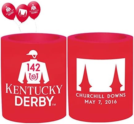 Kentucky Derby 142 Foam Can Holder, Plus 3 Free Derby Balloons!
