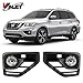 Winjet WJ30-0566-09 OEM Series for 2017 2018 Nissan Pathfinder Clear Lens OE Fitment Replacement with Bezels, Bulbs, Fog Light Kit with Wiring Harness Switch Fuse Relay