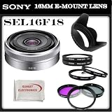 Sony E-Mount SEL16F28 16mm f/2.8 Wide-Angle Alpha E-Mount Lens (Silver) + SSE Accessory Kit: Includes - 3 Piece Professional Filter Set (UV, CPL, FLD), 4 Piece Macro Close-Up Lens Kit (Diopters +1,+2,+4,+10), Tulip Lens Hood & SSE Microfiber Cleaning Clot Sony E-Mount SEL16F28 16mm f/2.8 Wide-Angle Alpha E-Mount Lens (Silver) + SSE Accessory Kit: Includes - 3 Piece Professional Filter Set (UV, CPL, FLD), 4 Piece Macro Close-Up Lens Kit (Diopters +1,+2,+4,+10), Tulip Lens Hood & SSE Microfiber Cleaning Clot
