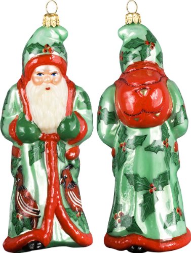 Ino Schaller Blown Glass Polish Red Cardinal Santa Ornament by Joy to the World Collectibles Ino Schaller Blown Glass Polish Red Cardinal Santa Ornament by Joy to the World Collectibles