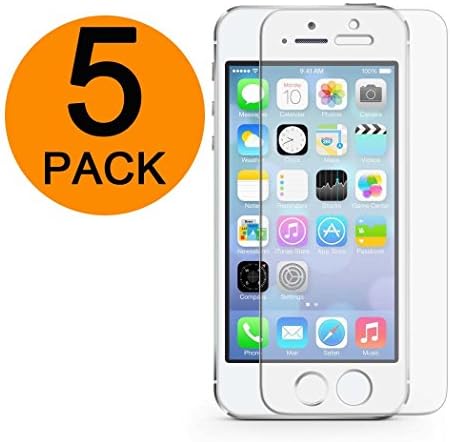 iPhone SE Screen Protector, Dimik 5 pack iPhone SE Tempered Glass Screen Protector for iPhone SE, 5, 5S, 5C (5 pack)