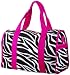 Canvas Pink Zebra Gym Duffle Carrying Bag 19
