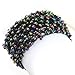 Midnight Metallic Black Layered Bead Button Clasp title=