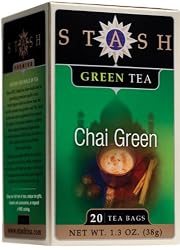 Stash Premium Green Chai Tea, Tea Bags, 20-Count Boxes (Pack of 6)