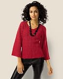 Kimono-sleeve sweater
