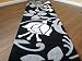 Kitchen & Housewares : Damask Black Modern Home Hall Runner 60cmx220cm