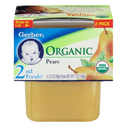 Gerber 2nd Foods Organic Pears - 7.0 oz. 8 Pack, 16 ServingsÂ 