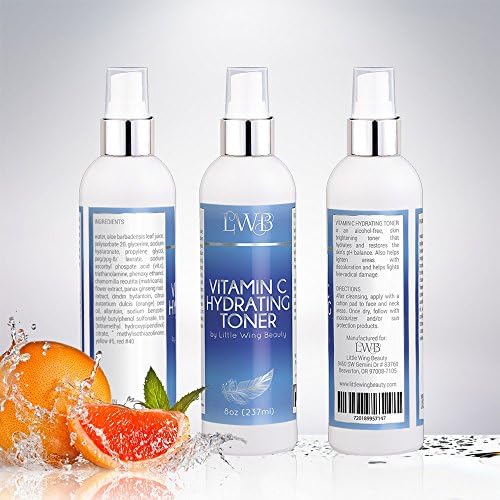 Alcohol Free Skin Toner-With Topical Vitamin C to Lighten Skin - GREAT Value 8oz !