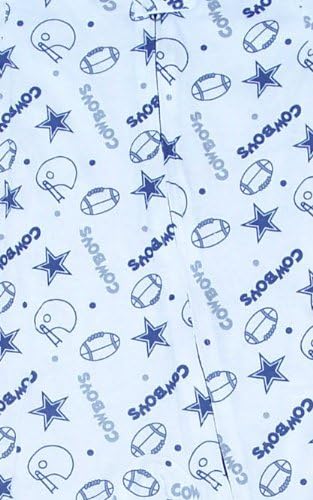 Dallas Cowboys All Over Logos Pajamas Onesie Sleeper Infant Size 24 Months