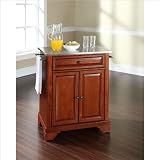 Crosley Furniture LaFayette Stainless Steel Top Cherry Kitchen Island