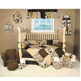 Trend Lab Brown Bubbles Baby Bedding Set