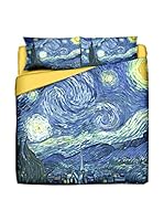 Tele d'autore by MANIFATTURE COTONIERE Juego De Funda Nórdica Van Gogh Notte Stellata (Azul)