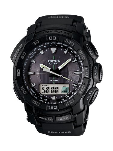 Discount Casio Men's PRG550-1A1CR Pro Trek Triple Sensor Tough Solar Analog-Digital Watch