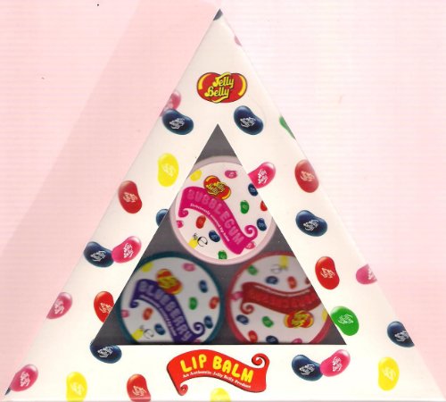 Jelly Belly Lip Balm - 3 Tubs - Flavours: Bubblegum; Blueberry And Very Cherry Picture