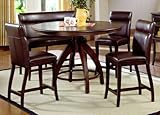 Nottingham 6 Pc Counter Height Dining Set (Dark Walnut) (See Description)