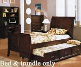 Full Size Bed with Trundle Wenge Finish