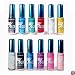 12 L.A. Colors Neon Bright Brush On Glitter Nail Art Polish