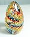 Tripact Inc M Design Art Handcraft Clear Spiral Accending from Blue Surface Egg Paperweight PW-693