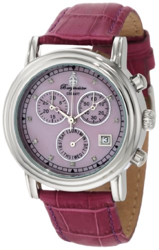 Burgmeister Chronos BM124-190A Damen Chronograph Uhr Leder lila Zifferblatt perlmutt Diama Preisvergleich