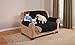 Deluxe Reversible Loveseat Slipcover Furniture Protector, Seat Sofa, Chair, Couch Quilted, Anti-Slip 2 Inch Strap, Machine Washable, Slip Cover Throw for Pets, Dogs, Cats, Kids - Black/Grey