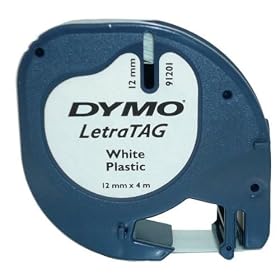 DYMO - Plastic tape - black on white - Roll (1.2 cm x 4 m) - 1 roll(s)