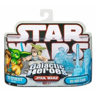 Star Wars Galactic Heroes Mini Figure 2-Pack Luke Skywalker [With Yoda] & Obi-Wan Kenobi [Spirit]