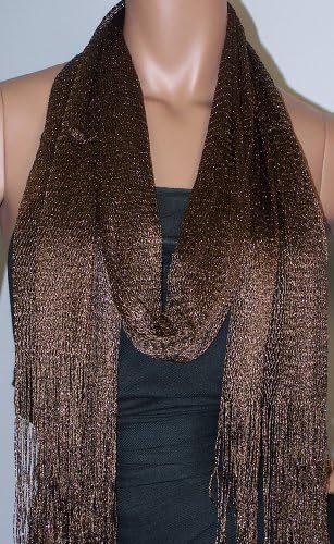 Metallic Mesh Scarf