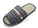 KNP21301T-Mens Strip Indoor Tatami Bamboo Slippers Available three colors and four sizes