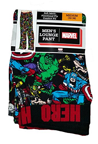 Marvel Avengers Thor Hulk Iron Man Black Graphic Sleep Lounge Pants