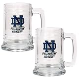 NCAA Notre Dame Fighting Irish Two Piece 15-Ounce Glass Tankard Set