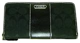 NEW AUTHENTIC COACH PENELOPE SIGNATURE ACCORDIAN ZIP WALLET (Black/Silver) Review