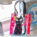 Japan Neko Mania Cat Plastic Girl Tote Bag New B22