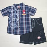 SPIDERMAN（スパイダーマン)シャツブラウス＆ハーフパンツ上下セット（ネイビー） [Baby Product]