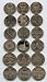 Eighteen coin RUSSIA uncirculated Crown Type,MINT set with certificate and holder