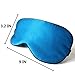 BOGZON Natural Mulberry Silk Sleep Mask, Reversible Sleep Silk Blinder, Eyeshade for Travel, Relaxing, Flight, Shift Workers and Fast Asleep, Blue Color