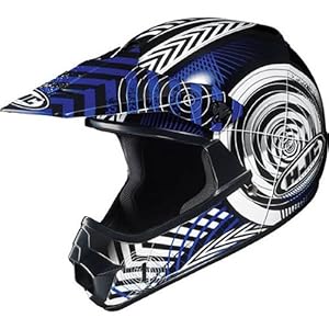 HJC Wanted Youth Boys CL-XY MX Motorcycle Helmet w/ Free B&F Heart Sticker Bundle - MC-2 / Medium