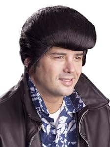 Enigma Wigs Men's Hawaii El-Vis, Black, One Size