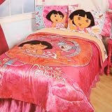 Dora & Boots Butterfly Kisses Full Sheet set