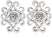 9ct White Gold AME382654 Ladies 0.01ct Diamond Stud Earrings