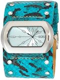 EOS New York Women's 76LBLU Snake Leather Strap Watch
