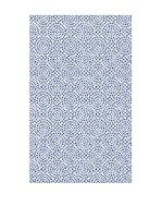 Huella deco Alfombra Bañada en Vinilo (Azul)