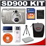 Canon PowerShot SD900 10 Megapixel Digital Camera with 3x Optical Zoom + Transcend 2GB SecureDigital Card + High Speed USB Card Reader + Spare NB-5L Battery for Canon + Cobra Digital Compact Camera Case