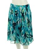 Jones New York Collection Long Center Seam Gored Skirt Indigo Multi