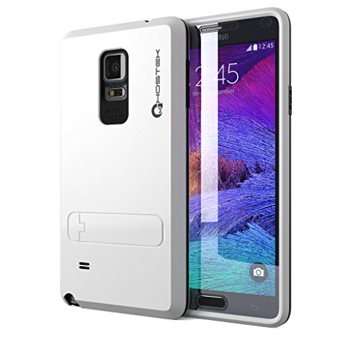 Note 4 Case, Ghostek Bullet White Samsung Galaxy Note 4 Case W/ Note 4 Screen Protector - Lifetime Warranty - Slim Armor 4 Layer Protective Fitted Smooth Cover Case for Galaxy Note 4 GHOCAS208