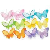 12 Sparkle Butterflies Butterfly Wall Art Pink Purple Girls