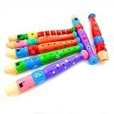 More Care Holz Kunststoff Kinder Piccolo Flöte Whistle Musikinstrument Früherziehung Spielzeug -