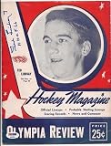 Ted Lindsay Signed 1947 Detroit Red Wings Olympia Stadium Program Psa/dna