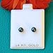 14k Yellow or White Gold or Sterling Silver AAA Dyed Black Freshwater Cultured Pearl Stud Earrings