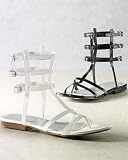 Newport News Patent gladiator sandal
